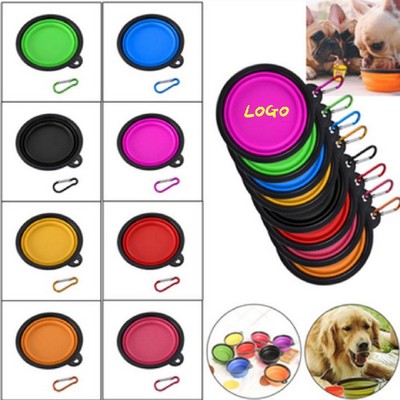 34oz Portable Foldable Collapse Pet Bowls with Carabiner