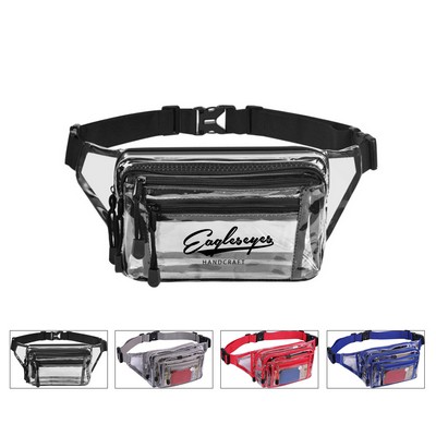 Clear Zip Closure Fanny Pack