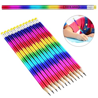 Rainbow Colorful Wooden Pencils