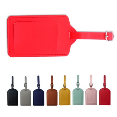 Flip Open PU Leather Luggage Tag