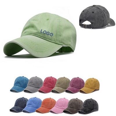 Vintage Washed Cotton Twill Dad Hat - By Sea