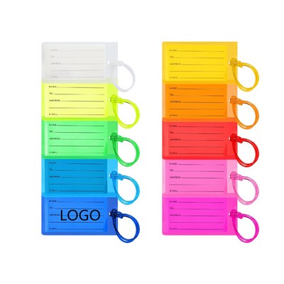 Clear PVC Luggage Tags With Strap