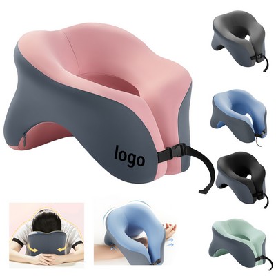 Memory Foam U-Shaped Nap Pillow (Portable, Comfortable, Machine-Washable Cover)