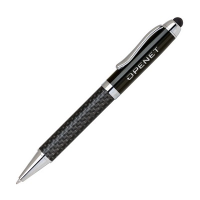 Stylus-490 Carbon Fiber Stylus & Brass Ballpoint Pen