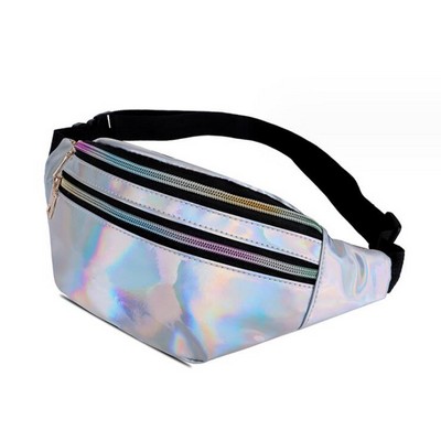 Pu Two-Pocket Crossbody / Fanny Bag