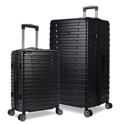 Travel Titan 2-Piece Set, Double Wheel Spinner Trunk Luggage, Black
