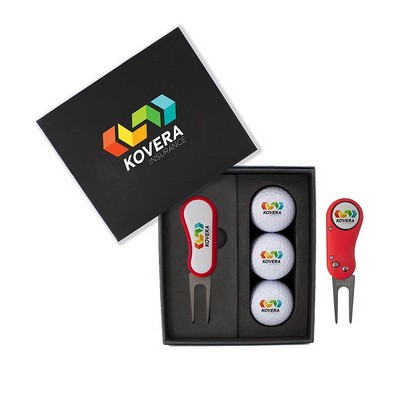 Flix Lite DS Divot Tool and Golf Ball Mini Presentation Box