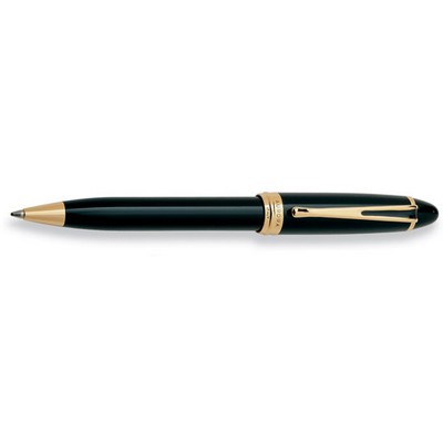 Luxury Line Aurora Ipsilon Deluxe Black w/Gold Trim Ballpoint