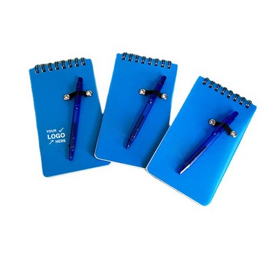 Hard Cover Spiral Pocket Notebook with Pen