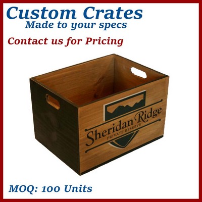 Custom Antique Style Wooden Crate / Wooden Box - Made to Order
