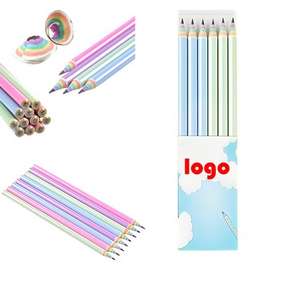 12PCS Eco-friendly Rainbow Pencils