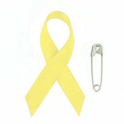 Support Out Troops, Suicide Prevention, Missing Child Awareness Ribbon w/Safety Pin