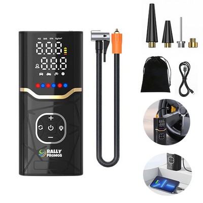 Portable Air Compressor Wireless Tire Inflator for Car Bikes