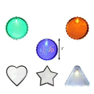 LED Glow Light-Up Button Badge
