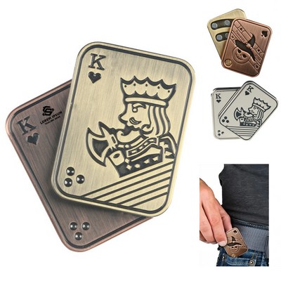 Magnetic Metal Poker Push Card Fidget Slider Toy for Adults