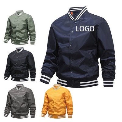 New Style Baseball Jacket & American-Style Snap Button Bomber Jacket