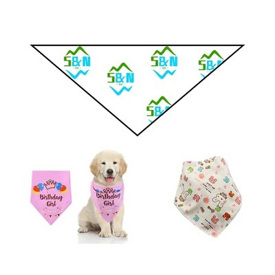 Polyester Pet Triangular Bandana Bib(Ocean)