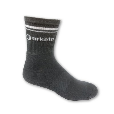 Made in the USA OSFM Polyester Athletic Mid-Crew Sock