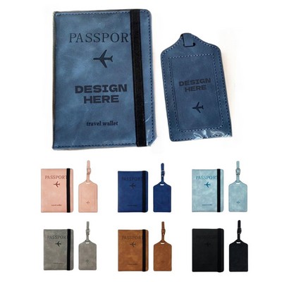 PU Multifunctional Passport Holder With Luggage Tag