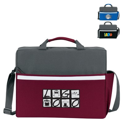 Two-Tone Accent Laptop Briefcase