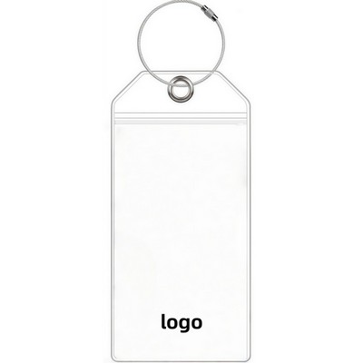 Vertical Transparent PVC Cruise Luggage Tag for Waterproof ID Display