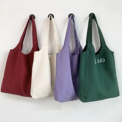 Solid Color Canvas Tote Bag 14"