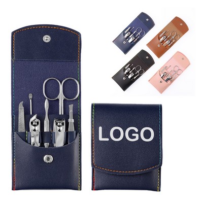 7-Piece Leather Manicure Kit